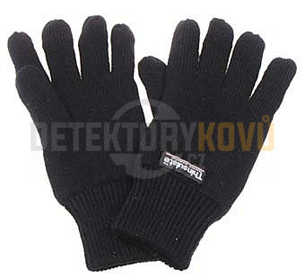 Rukavice prstové pletené 3M Thinsulate™ ČERNÉ