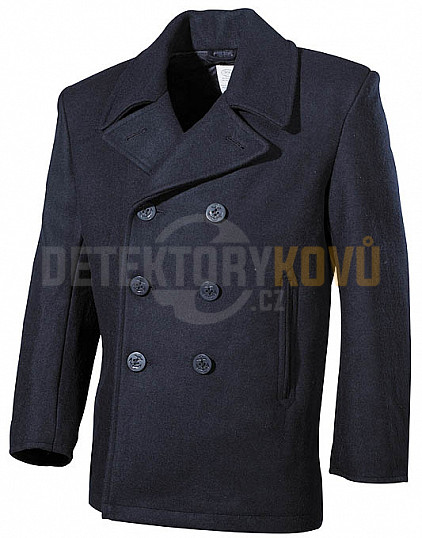 Výprodej Kabát PEA COAT Modrý