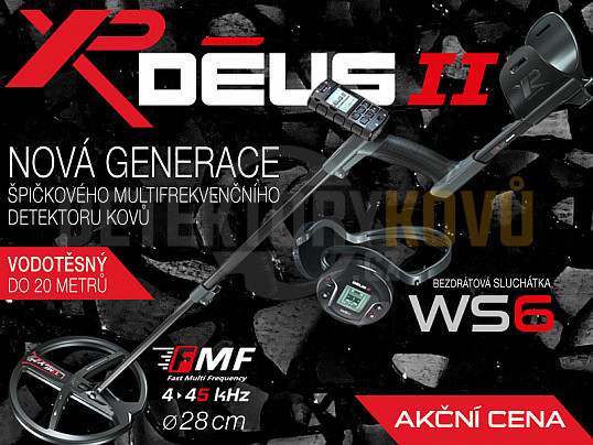 XP DEUS II 28 FMF RC WS6 + XP BACKPACK 240 ZDARMA!