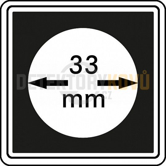 Kapsle na mince Carrée 33 mm - 4 ks