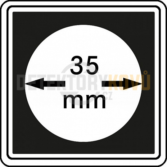 Kapsle na mince Carrée 35 mm - 4 ks