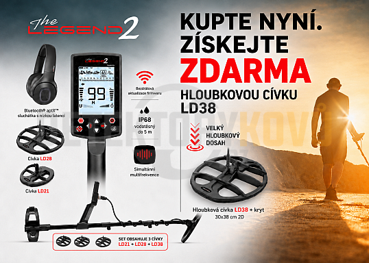 Nokta The Legend 2 hloubkový set - cívka LD38 30x38 cm ZDARMA!