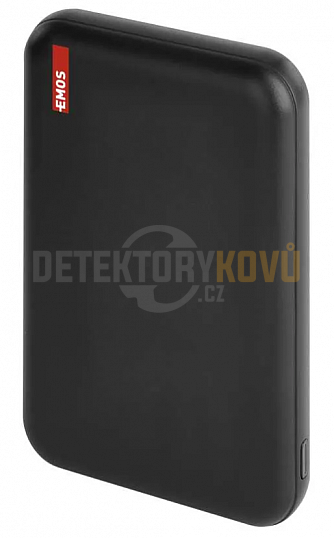 Powerbanka EMOS WI 521, 5 000 mAh, 20 W+Wireless, černá