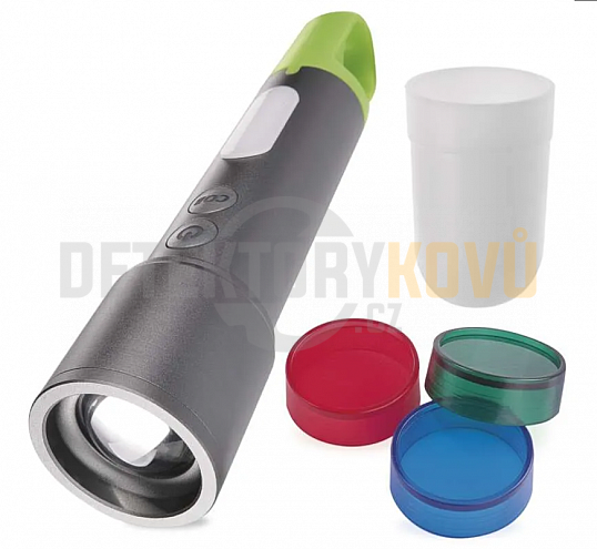 LED nabíjecí kovová svítilna, 600 lm, 1 200 mAh