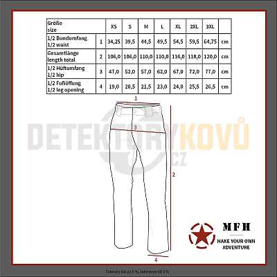 Kalhoty vzor 95 CZ, BDU, Rip Stop - Detektory kovů