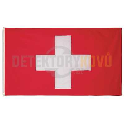Vlajka Švýcarská , 150 x 90 cm - Detektory kovů