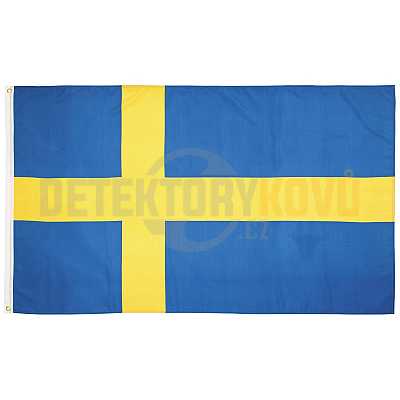 Vlajka Švédsko 90 x 150 cm - Detektory kovů