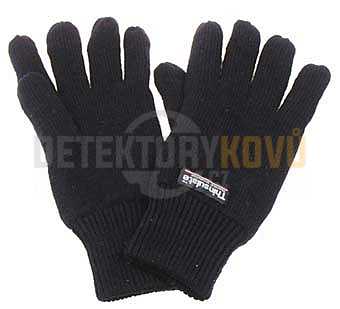 Rukavice prstové pletené 3M Thinsulate™ ČERNÉ - Detektory kovů