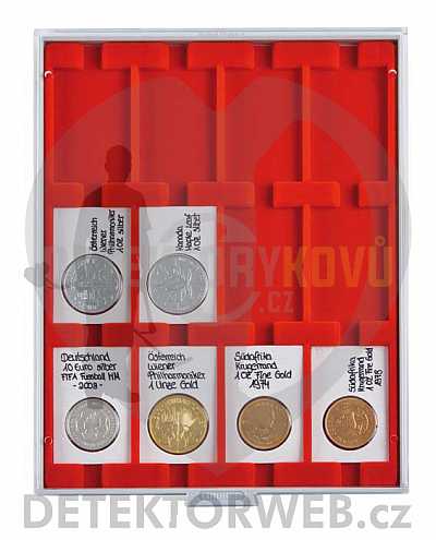 Sběratelská mincovní kazeta s 12 přihrádkami na REBECK - Detektory kovů