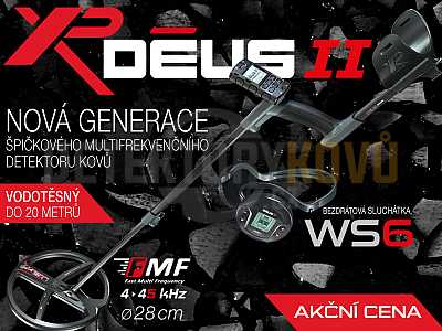 XP DEUS II 28 FMF RC WS6 STEREO - Detektory kovů