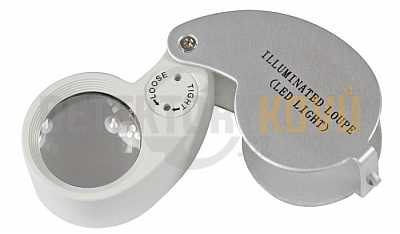 Skládací lupa Lindner 10x s LED - Detektory kovů