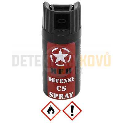 CS obranný sprej (pepřák), 40 ml - Detektory kovů