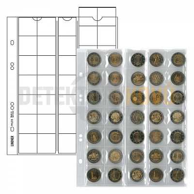 Listy na mince, černá, do Ø 27 mm pro alba PUBLICA - Detektory kovů