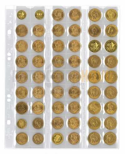 Listy na mince, černá, do Ø 20 mm pro alba PUBLICA - Detektory kovů