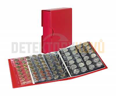 Album na mince s pouzdrem Publica M COLOR - BERRY (červené) - Detektory kovů